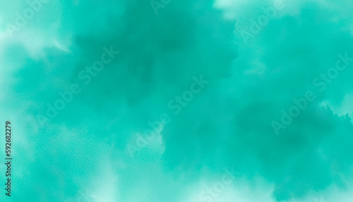 Abstract watercolor paint background by the teal color - generative AI