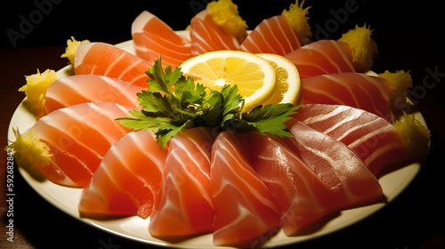 Sashimi - Fresh slices of raw fish, perfect for seafood lovers
