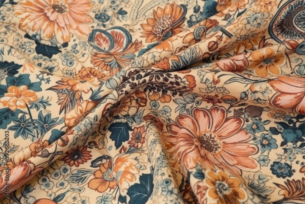fabric texture background. blue. generative ai fabric texture background. blue. generative ai