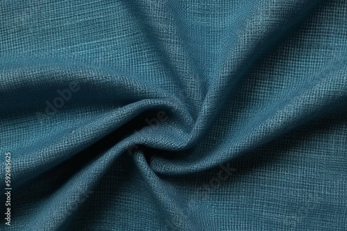 fabric texture background. blue. generative ai