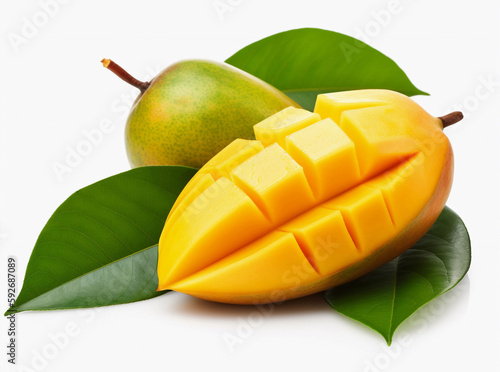 Mango Fruits on white