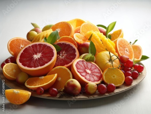 Juicy and Colorful Citrus Fruit Close-Up Shot.