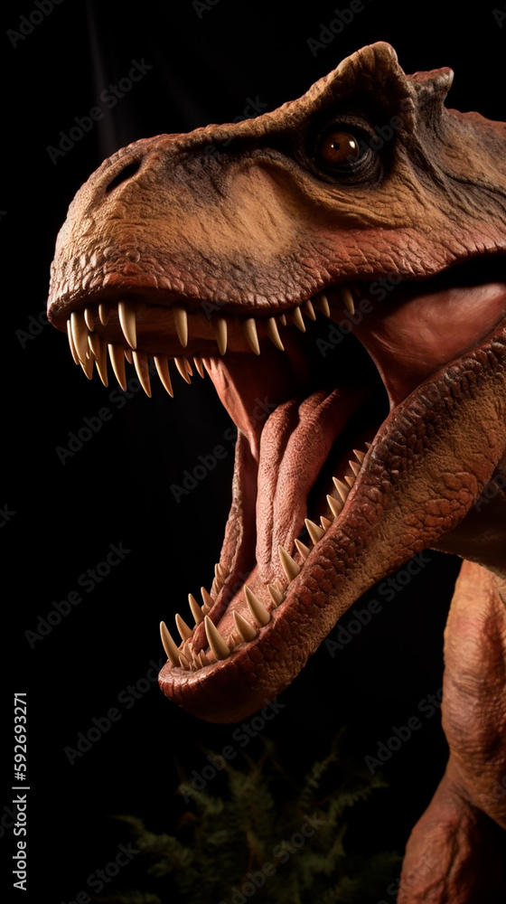 tyrannosaurus dinosaur 3d render created with Generative Ai technology tyrannosaurus dinosaur 3d render created with Generative Ai technology