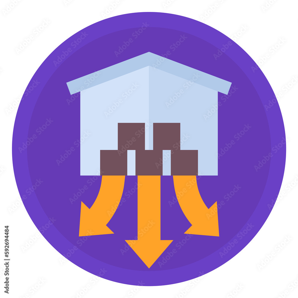 distribution center flat icon distribution center flat icon