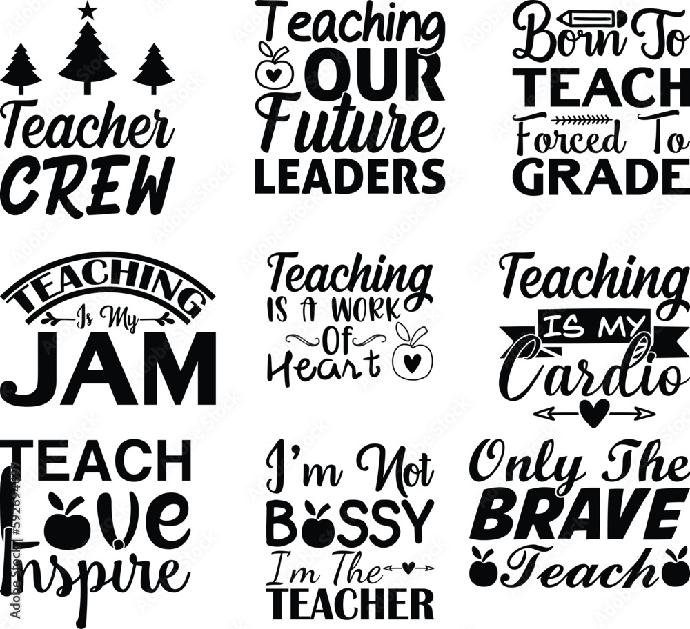 Fototapeta premium Teachers Day SVG Bundle
