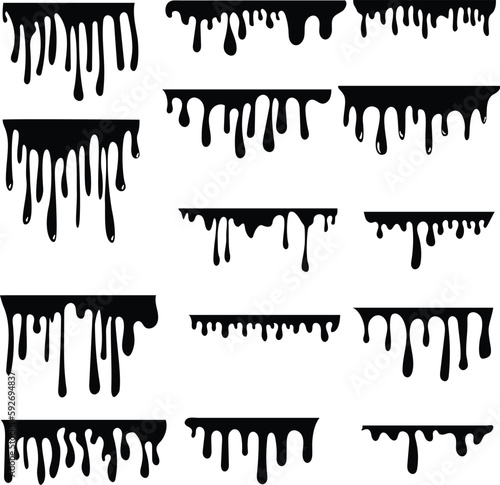 Set of dripping border 