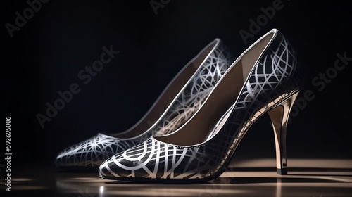 High heels women`s shoes. 