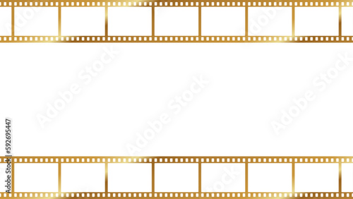 金色のフィルムの枠のイラスト背景