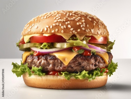 A Delicious Top-Down Burger Photo