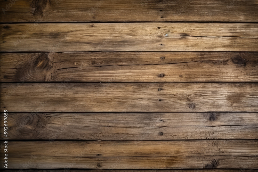 empty rustic wooden table background. Ai generative