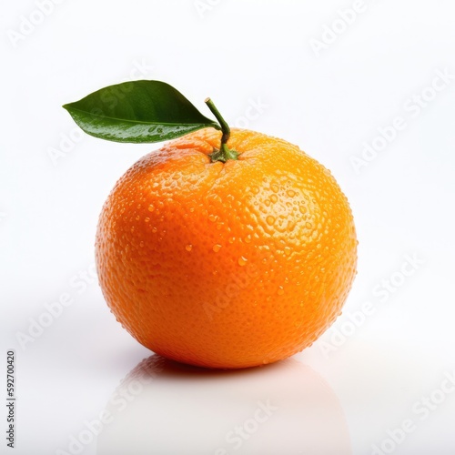 Tangerine fruit isolated on white background. Generative AI