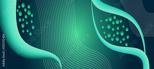 Abstract creative lines art Green background