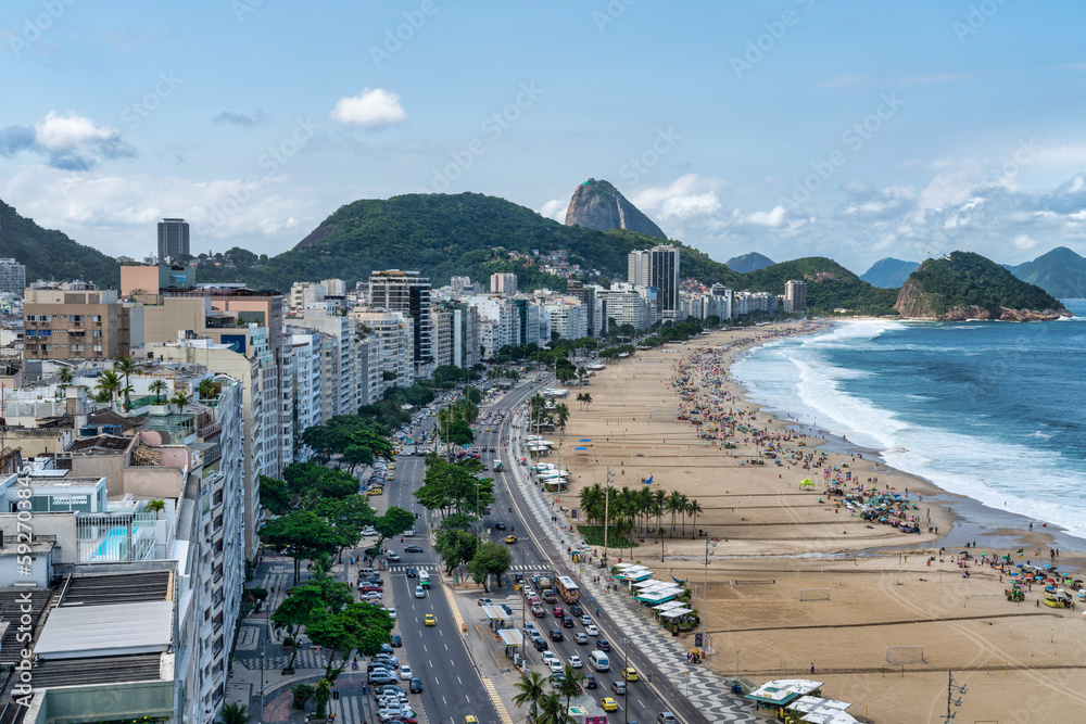 Naklejka premium Copacabana Beach in Rio De Janeiro