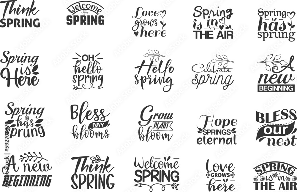 Spring Quotes SVG Bundle  48