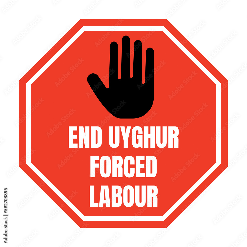 End Uyghur forced labour symbol End Uyghur forced labour symbol