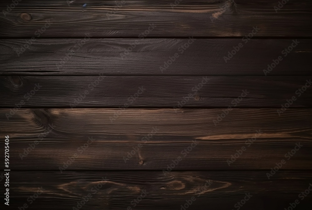 Dark old wooden texture table. Created using generative AI Dark old wooden texture table. Created using generative AI