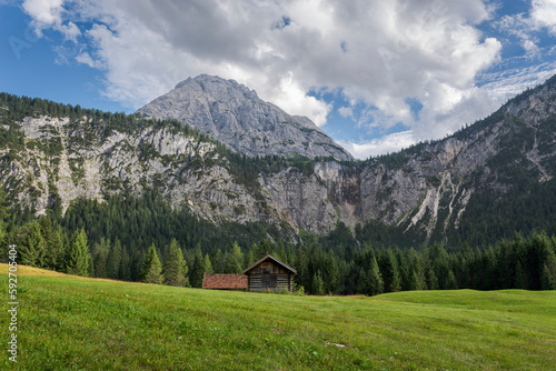 Log cabin in the Mieming Range, State of Tyrol, Austria. © ihervas
