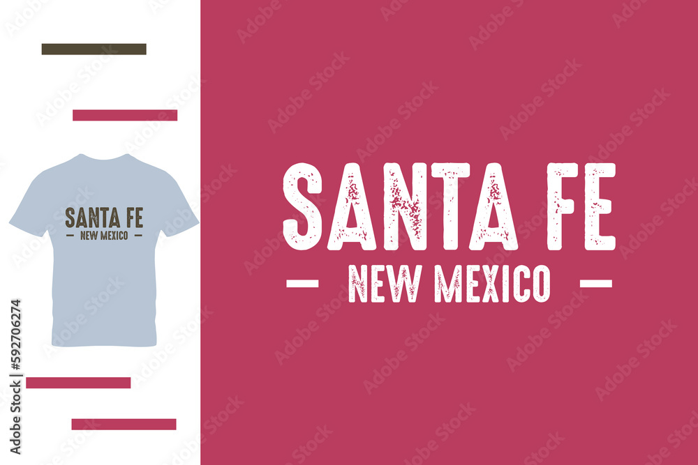 Naklejka premium Capital of new mexico t shirt design 