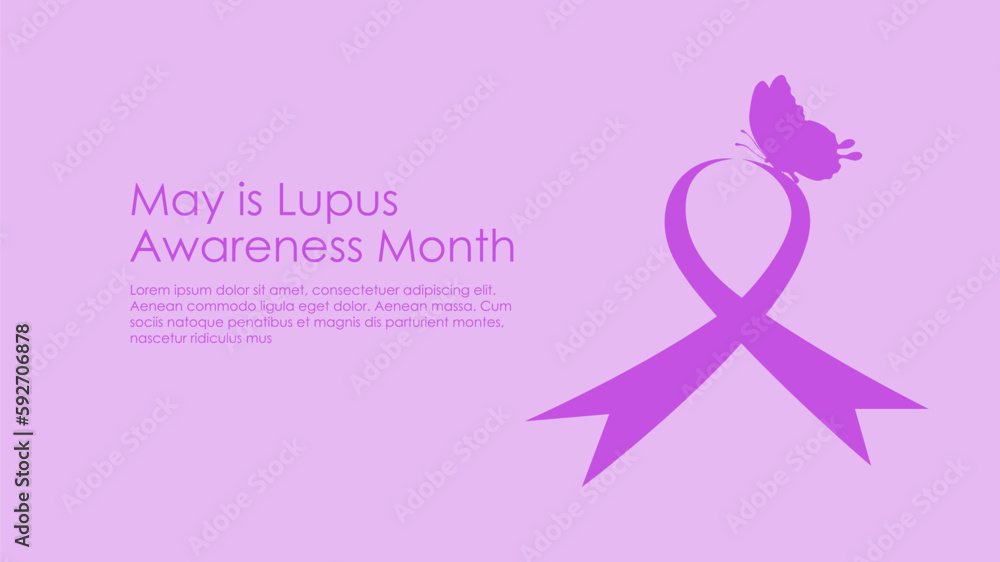 Fototapeta premium may is lupus awareness month banner template
