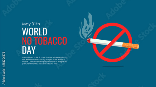 world no tobacco day banner template horizontal
