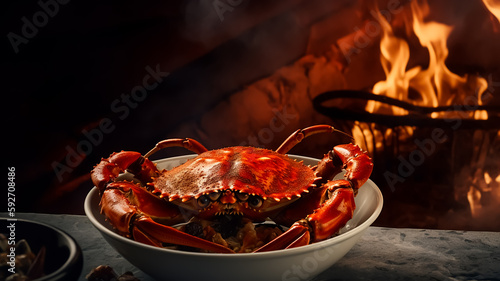 Golden King Crab seafood Delicious meal food photography   photo