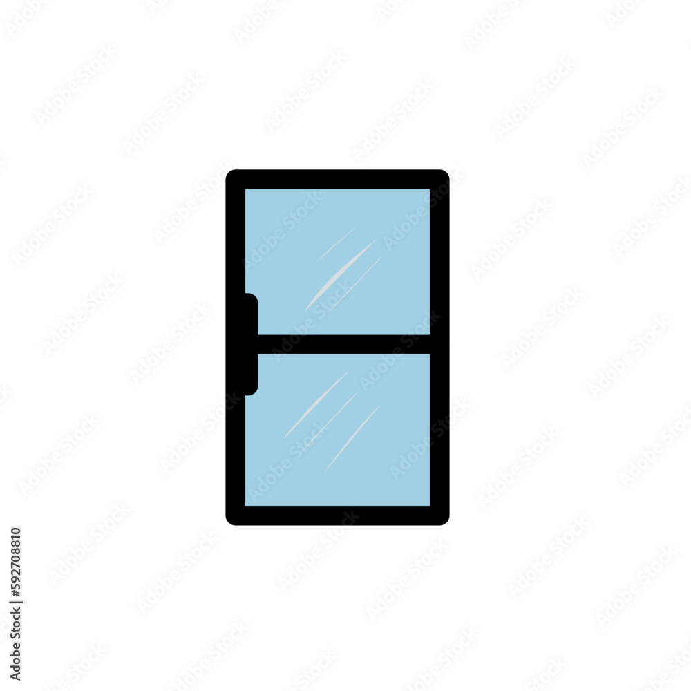 Glass Door Illustration Glass Door Illustration