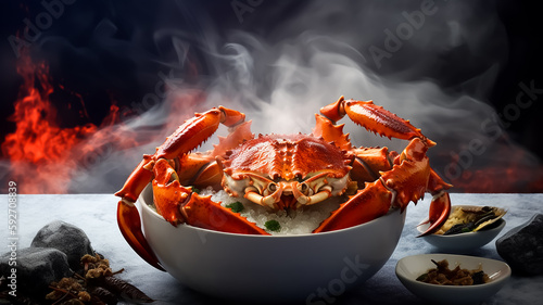 Golden King Crab seafood Delicious meal food photography   photo