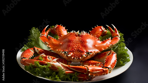 Golden King Crab seafood Delicious meal food photography   photo