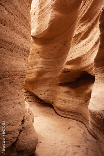 Small canyon in the Timlalin sand dunes near Agadir 2