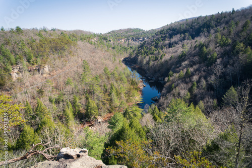 Obed Wild and Scenic River, Tennessee. National Park Service and Tennessee Wildlife Resources Agency. Lilly Bluff Overlook. 