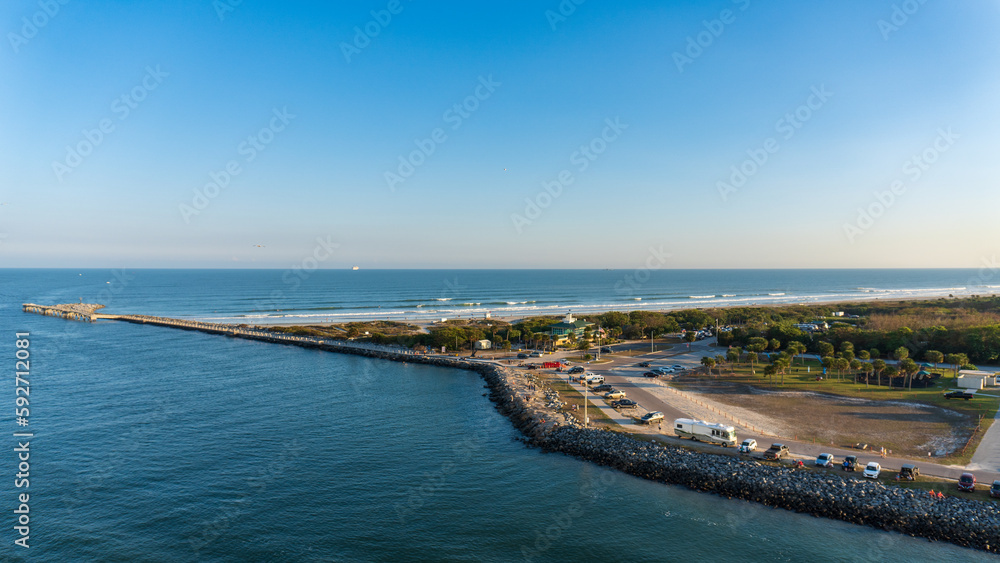 Jetty Park at Port Canaveral. Jetty Park, beautiful 35 acre park with a fishing pier, beach and
