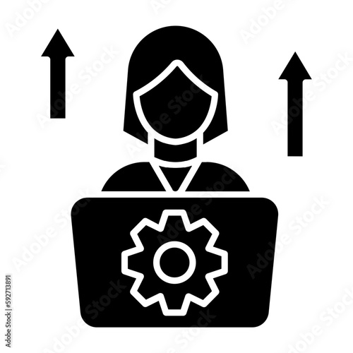 Work Efficiency Glyph Icon