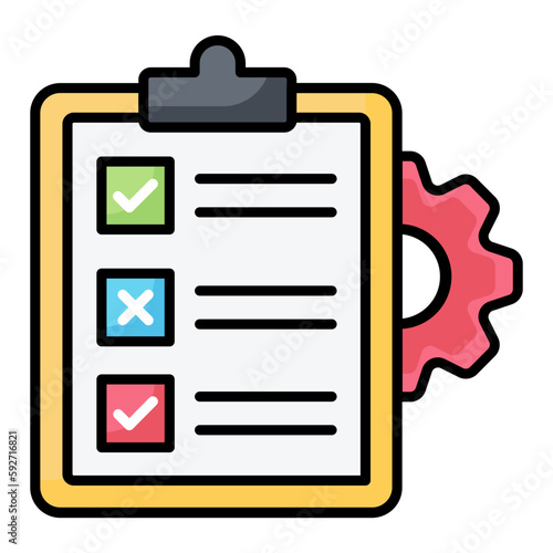 Project Requirements Line Color Icon