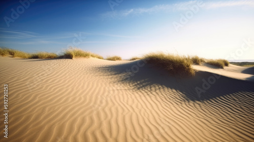 Beautiful landscape of the sand dunes, Generative AI