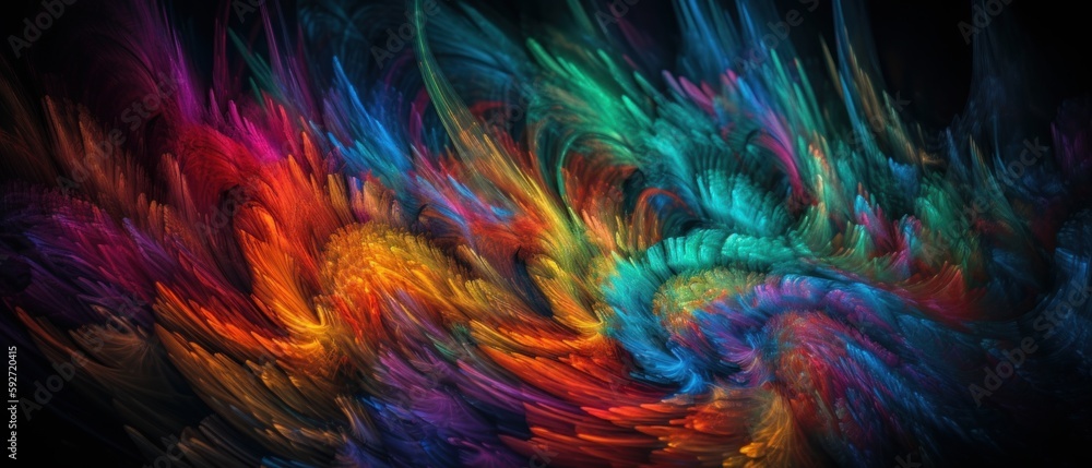 Bright, pulsating colors, dynamic shades. Generative AI Bright, pulsating colors, dynamic shades. Generative AI