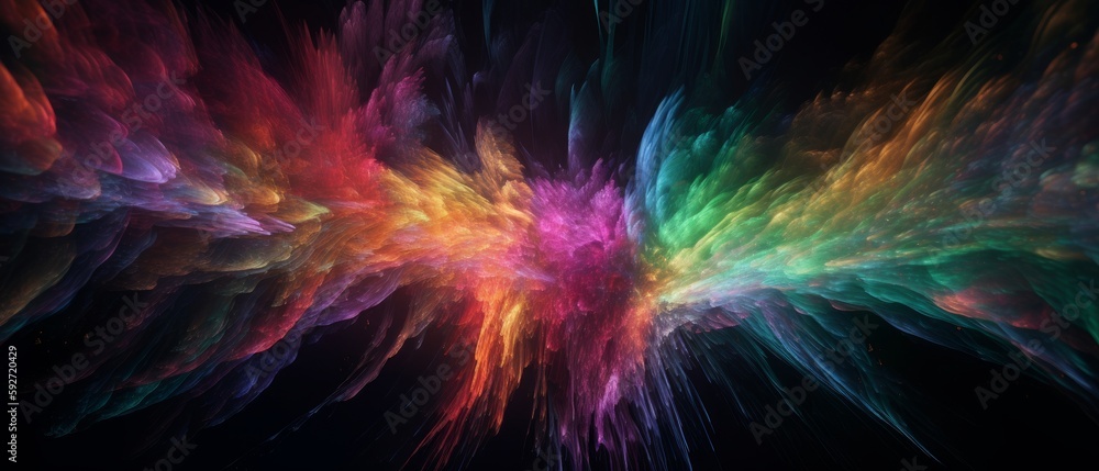 Bright, pulsating colors, dynamic shades. Generative AI Bright, pulsating colors, dynamic shades. Generative AI