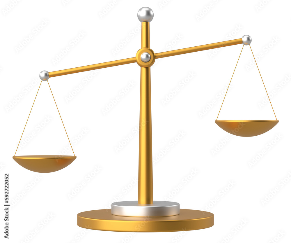 Weighing scale. Balance scale. 3D illustration. Weighing scale. Balance scale. 3D illustration.