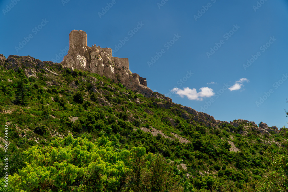 Cathar Castles: Chateau de Queribus, Cucugnan, France.