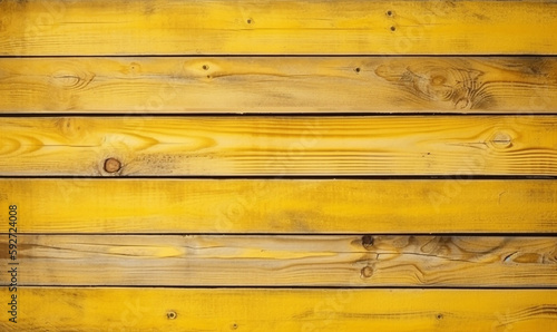 Wallpaper Mural wood Yellow  Shabby Wood Background  , horizontal boards Front view with copy space , abstract Old painted wood ,Generative AI  Torontodigital.ca