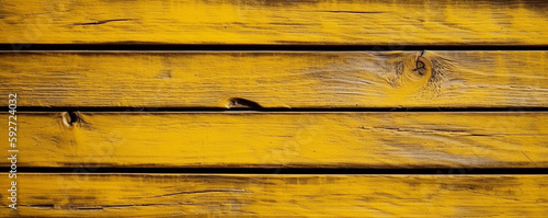 Wallpaper Mural wood Yellow  Shabby Wood Background  , horizontal boards Front view with copy space , abstract Old painted wood ,Generative AI  Torontodigital.ca