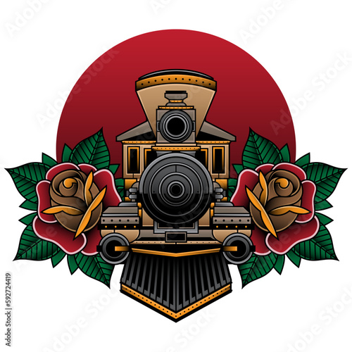 traditional railroad tattoos