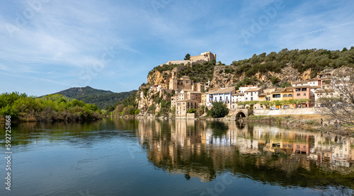 Village of Miravet in Tarragona  Catalonia  Spain