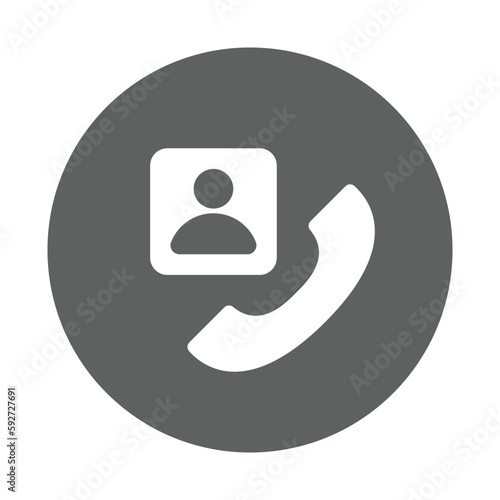 Contact, contact us, helpline icon. Gray vector graphics.