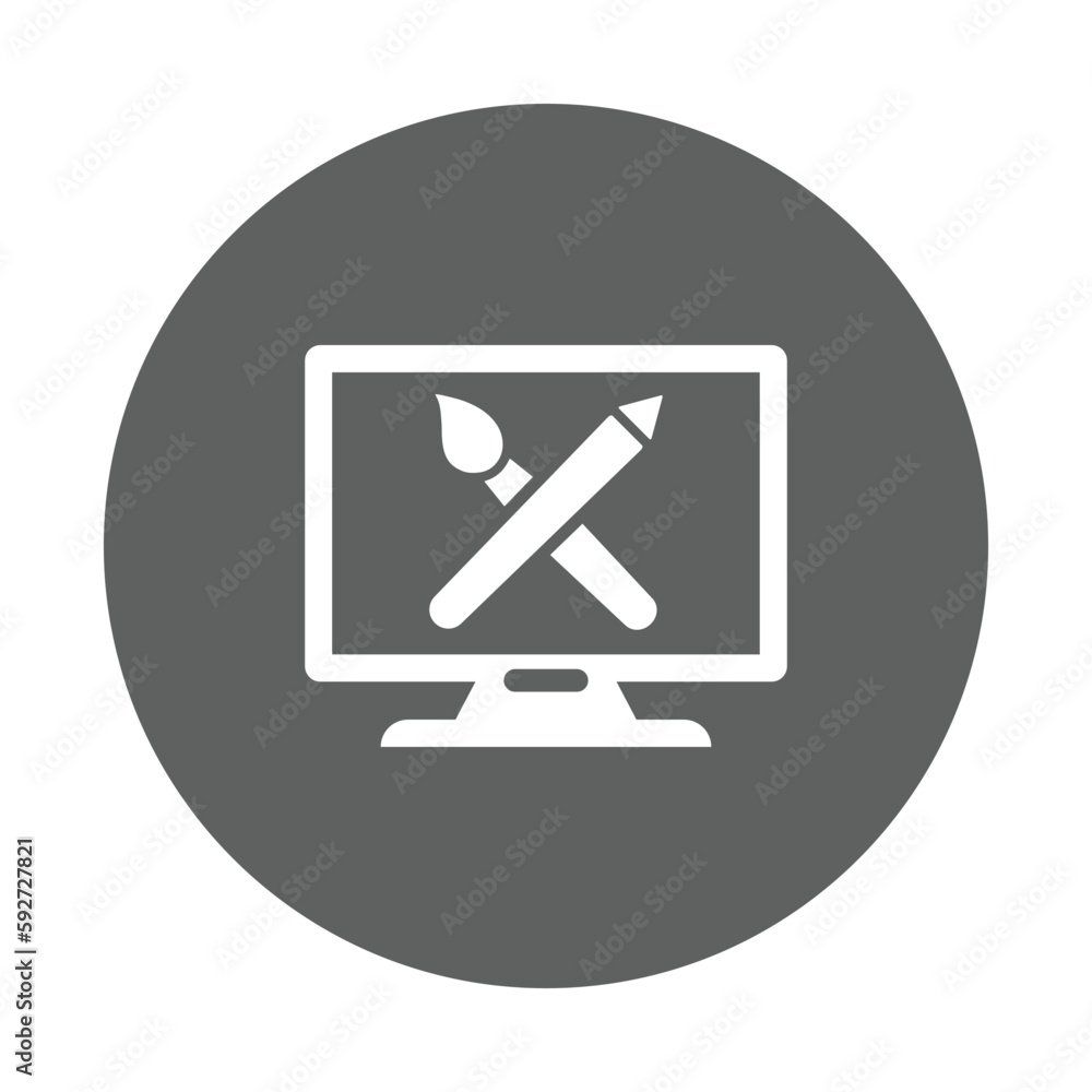 Design icon. Gray vector graphics. Design icon. Gray vector graphics.