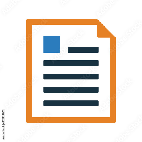 Document, text, format icon. Editable vector logo.