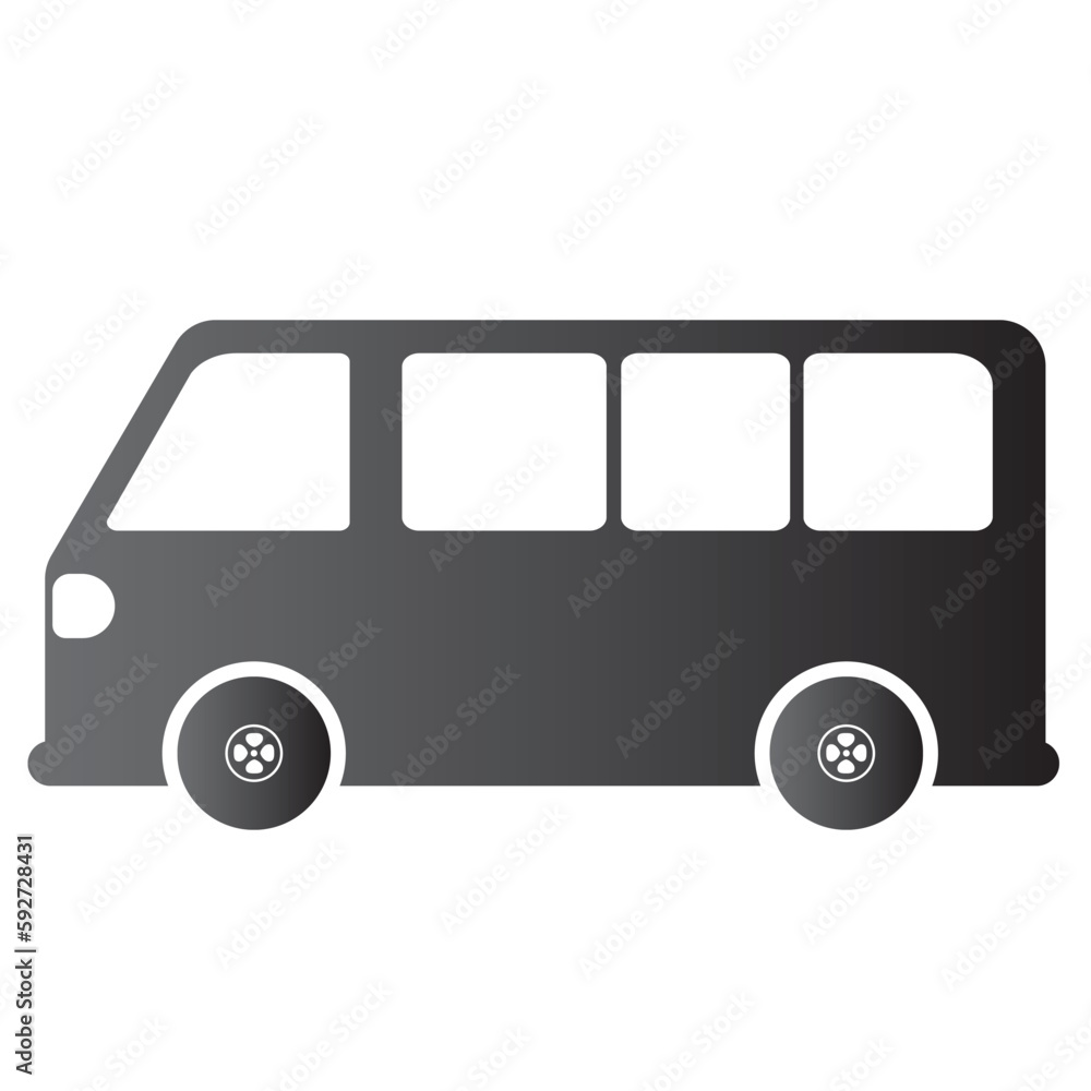 Isolated colored van icon Flat design Vector
