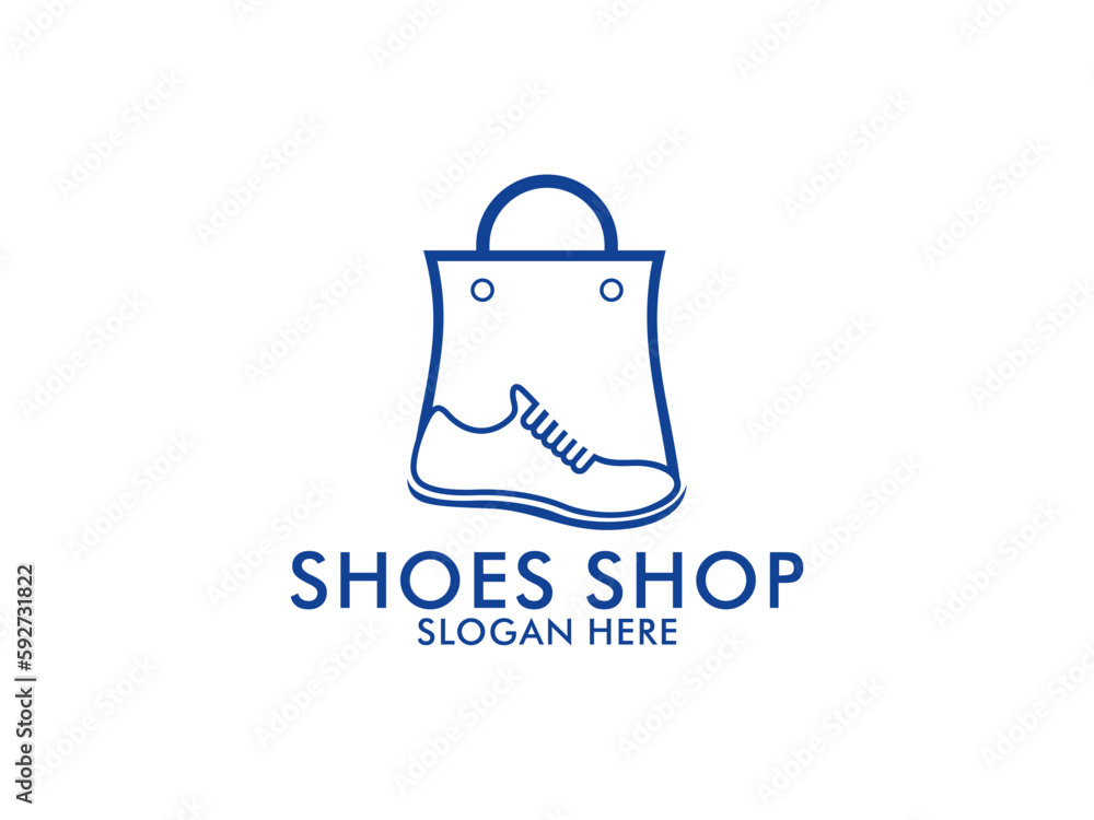 Shoes Shop Logo, shoe sneaker logo vector Template Design