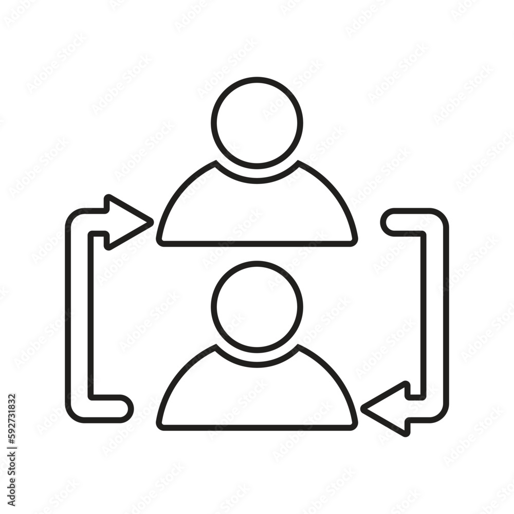 Duties, transfer outline icon. Line art vector. Duties, transfer outline icon. Line art vector.