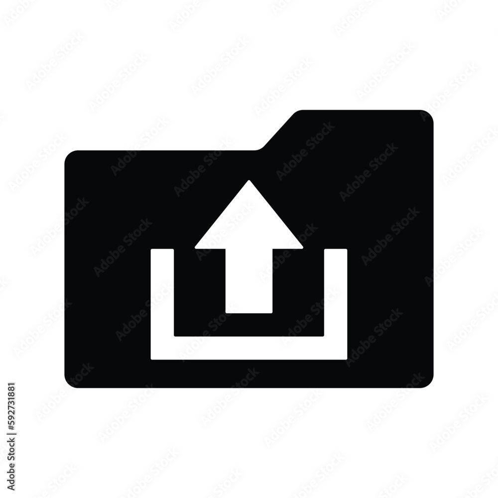 File, upload icon. Black vector graphics. File, upload icon. Black vector graphics.