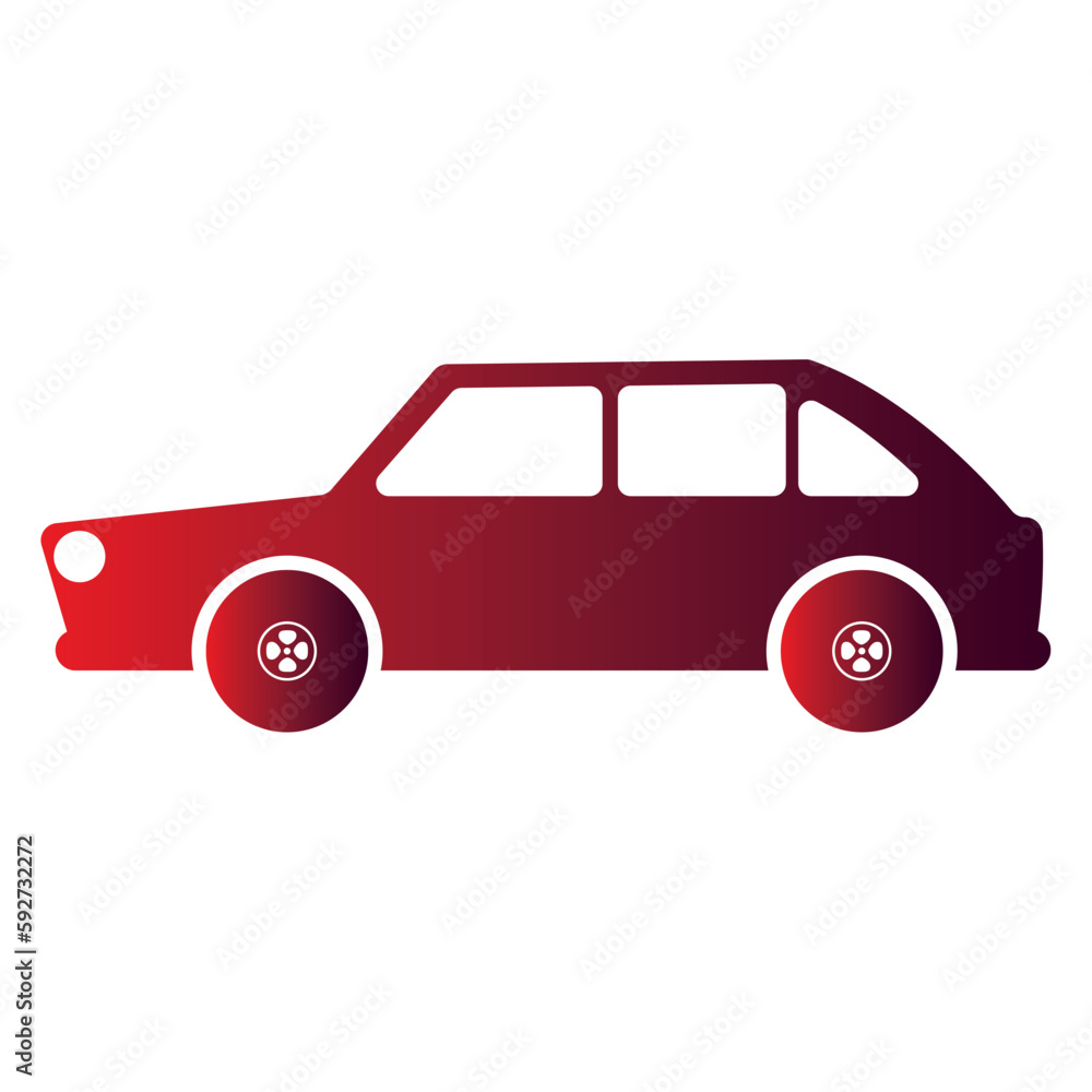 Isolated colored car icon Flat design Vector
